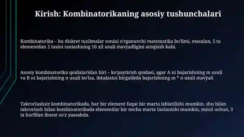 Kombinatorika asoslari 3
