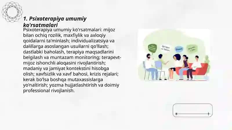 Psixoterapiya uchun ko'rsatmalar 3