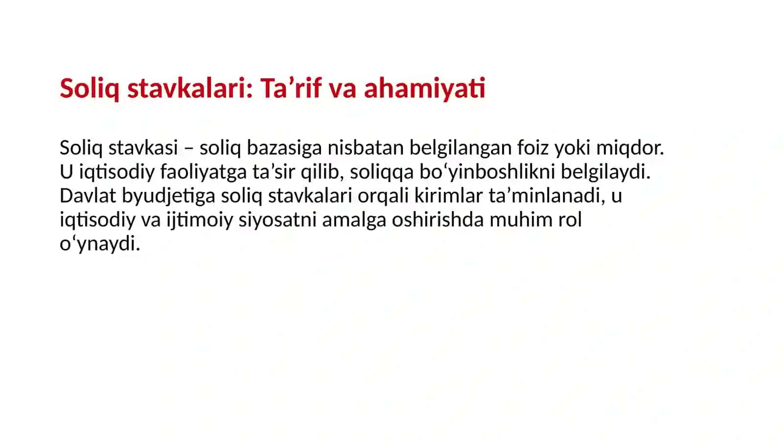 Soliq stavkalari va imtiyozlarining soliq bazasiga ta’siri sabab-oqibat tahlili 3