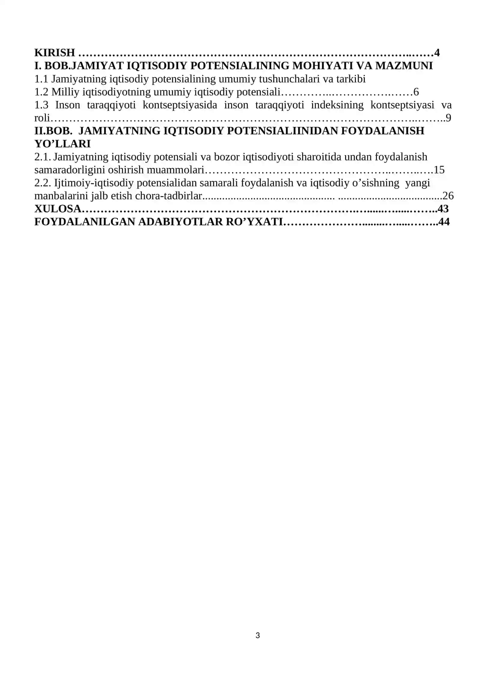 JAMIYATNING IQTISODIY POTENSIALI VA UNDAN OQILONA FOYDALANISH YO’LLARI 3