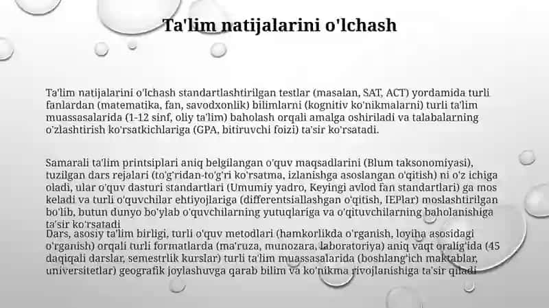 Taʼlim tamoyillari va qoidalari.Dars taʼlimning asosiy shakli sifatida 3