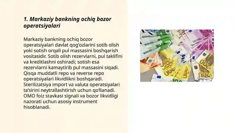 Markaziy bankning ochiq bozor operatsiyalari 3