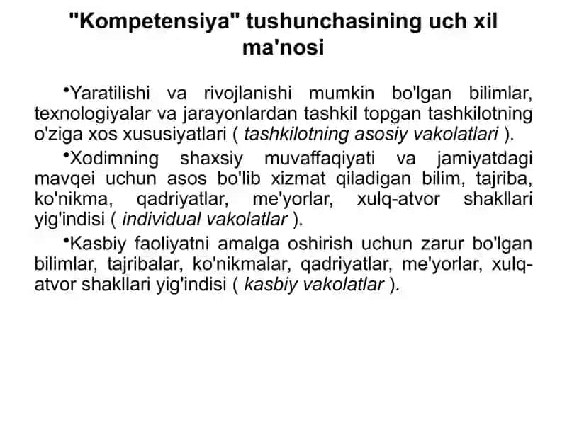 Menejer kasbiy moyilligini baholash 3