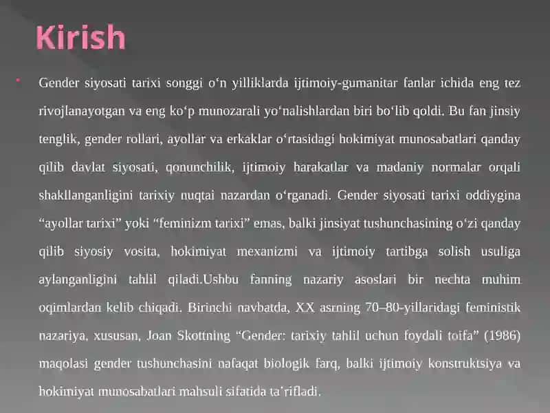 GENDER SIYOSATI TARIXI FANINING NAZARIY HAMDA ILMIY-METODOLOGIK ASOSLARI 3