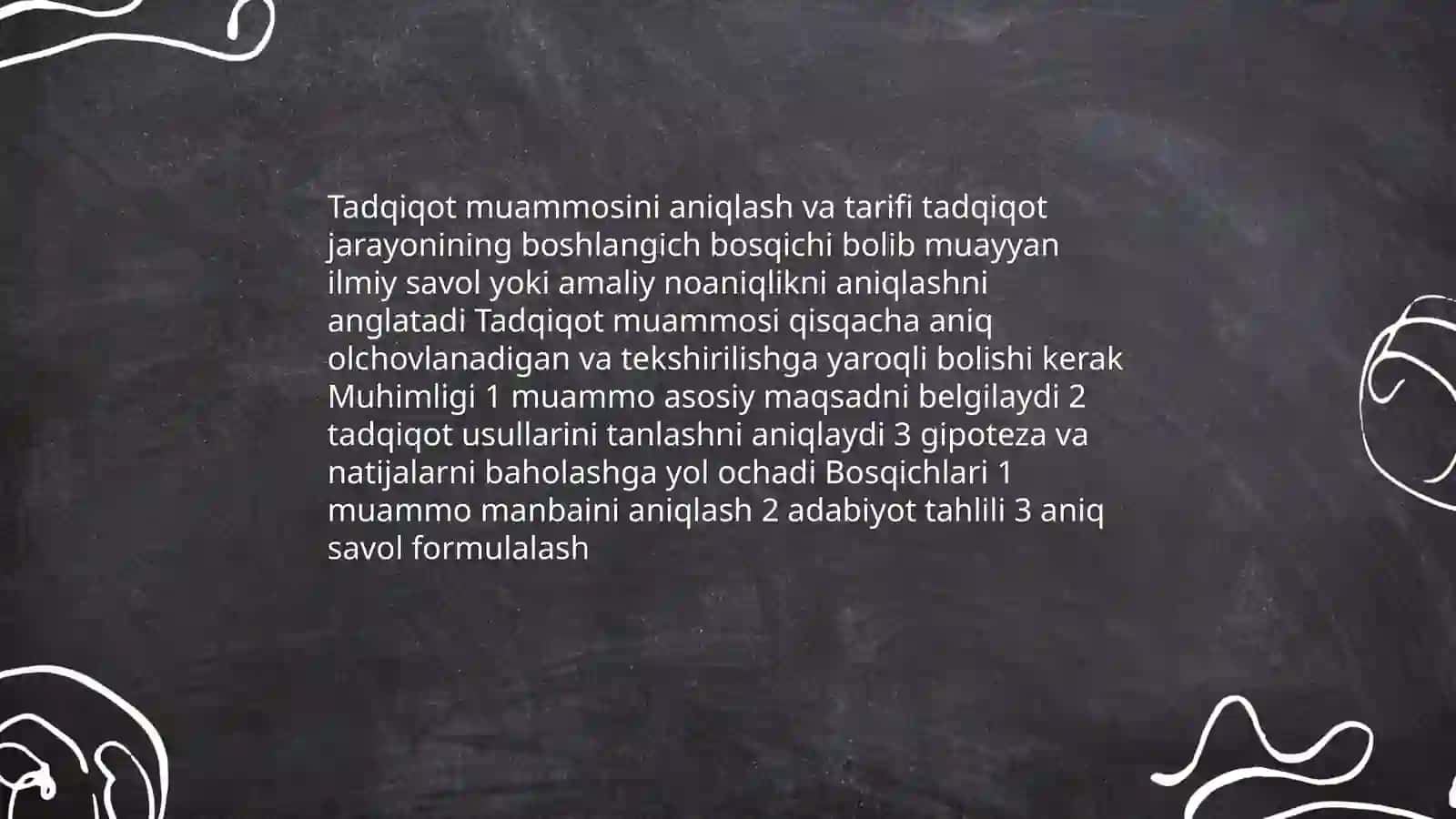 Tadqiqot muammosini shakllantirish va gipoteza 3