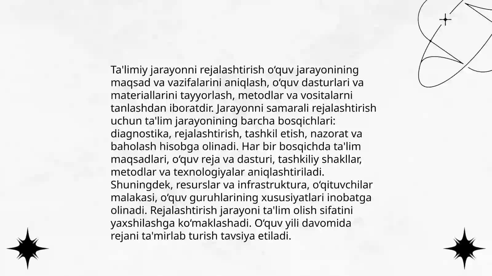 Ta'limiy va nazorat ishlarini tashkil etish 3