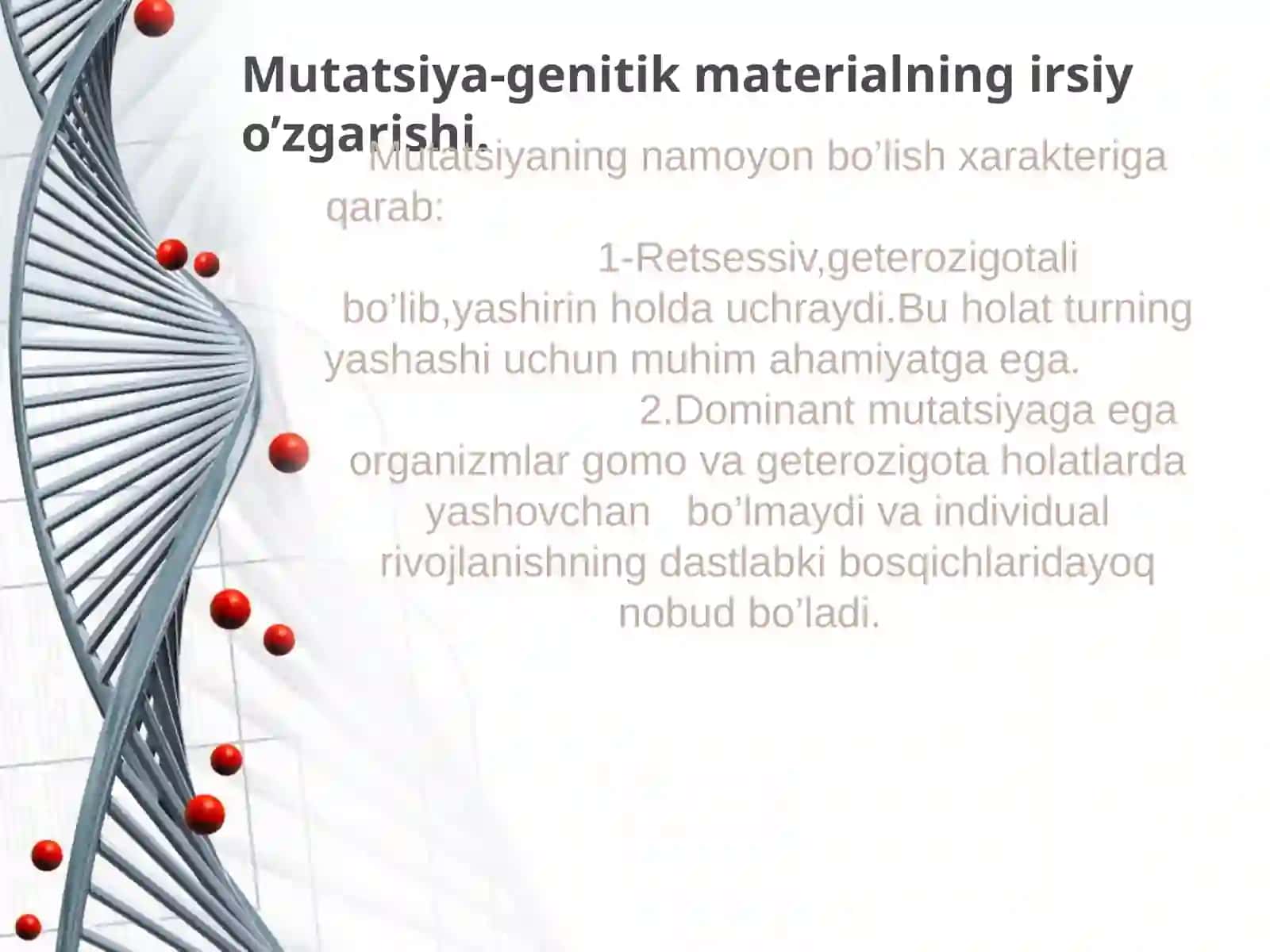 Irsiy(genotipik)o’zgaruvchanlik 3
