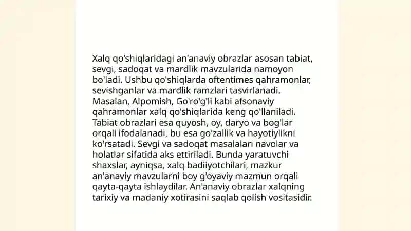 Xalq oĝzaki ijodida an'anaviy obrazlar 3