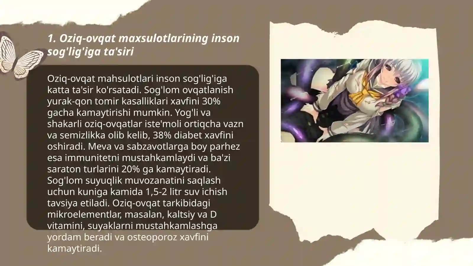Oziq-ovqat maxsulotlarining inson organizmidagi ahamiyati 3