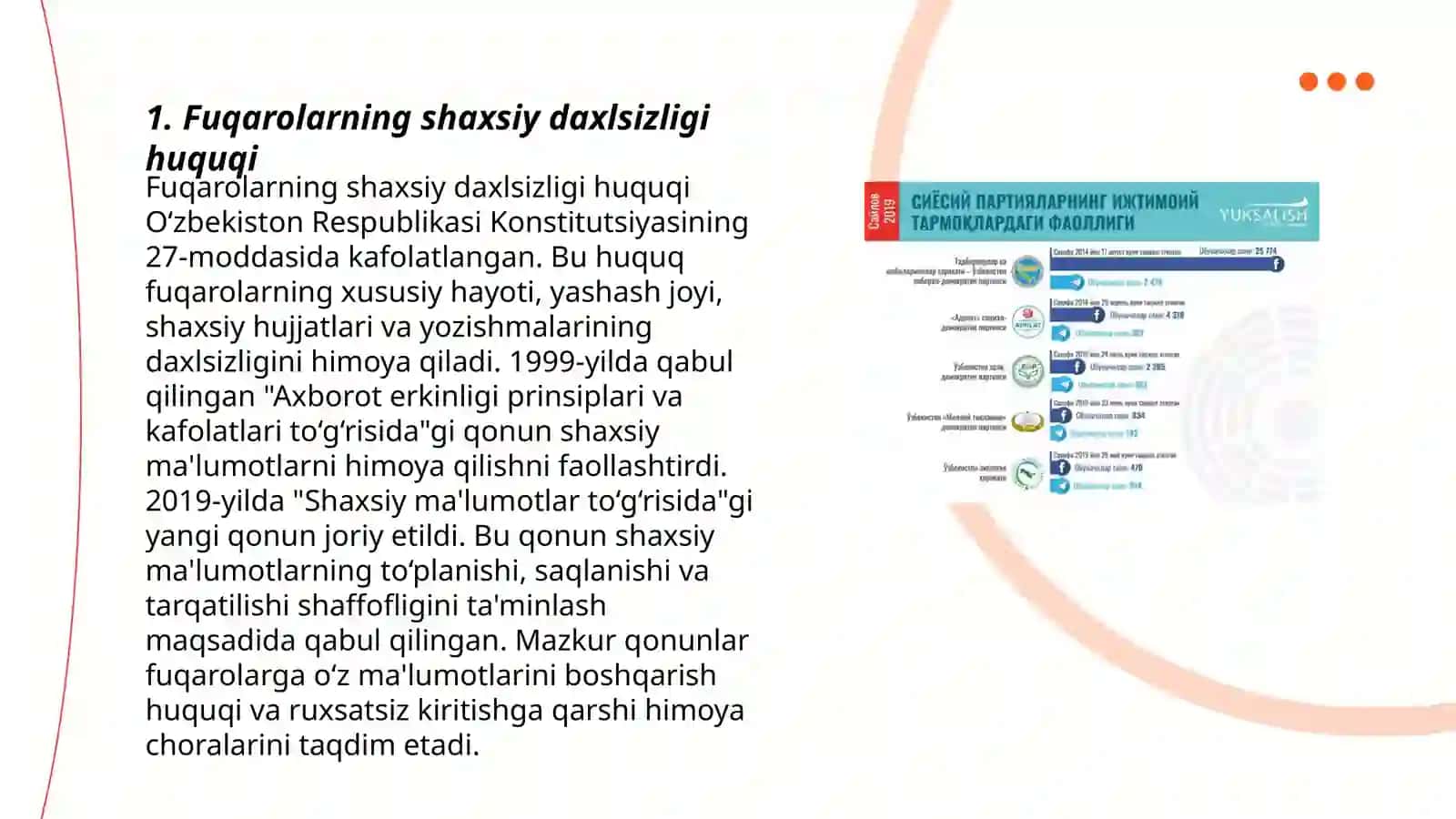 Fuqarolarning shaxsiy, siyosiy ijtimoiy, iqtisodiy, ma‘daniy va ekalogik huquqlari 3
