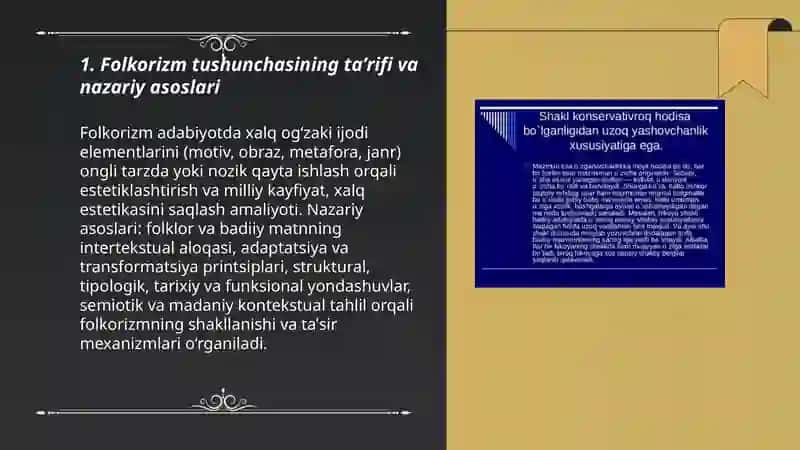 Folkor va badiiy adabiyot munosabatlari 3