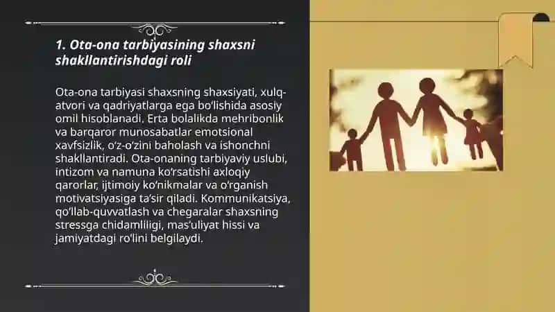 Shaxsning oila muhitda va jamiyatda shakillanishi 3