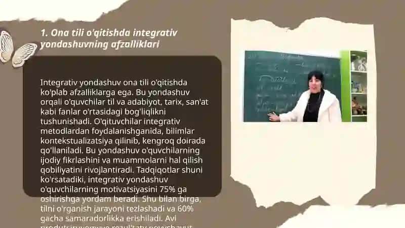 Ona tili o'qitishda integrativ yondashuv 3