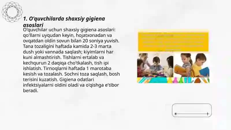 O'quvchilarni geginik tarbiyalash 3