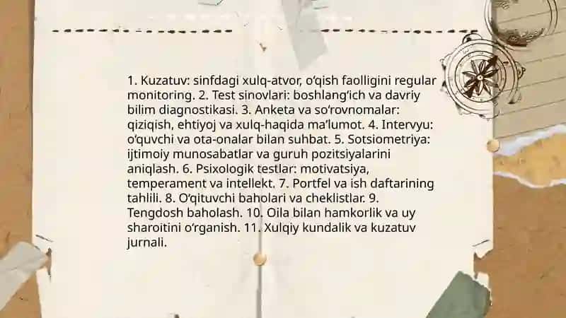 Sinf rahbarining jamoani o’rganish va tarbiyaviy ishlarni tashkillashtirish usullari 3