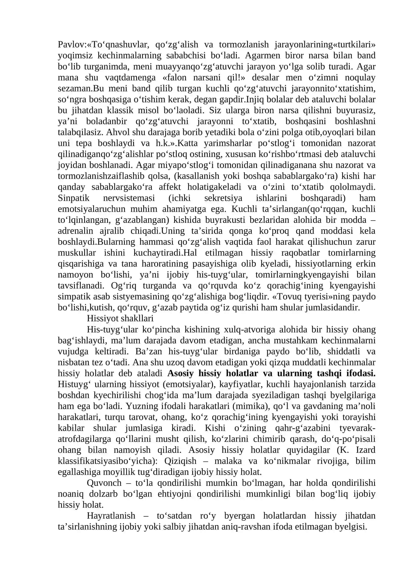 SHAXSNING HISSIY-IRODAVIY HOLATLARI 3
