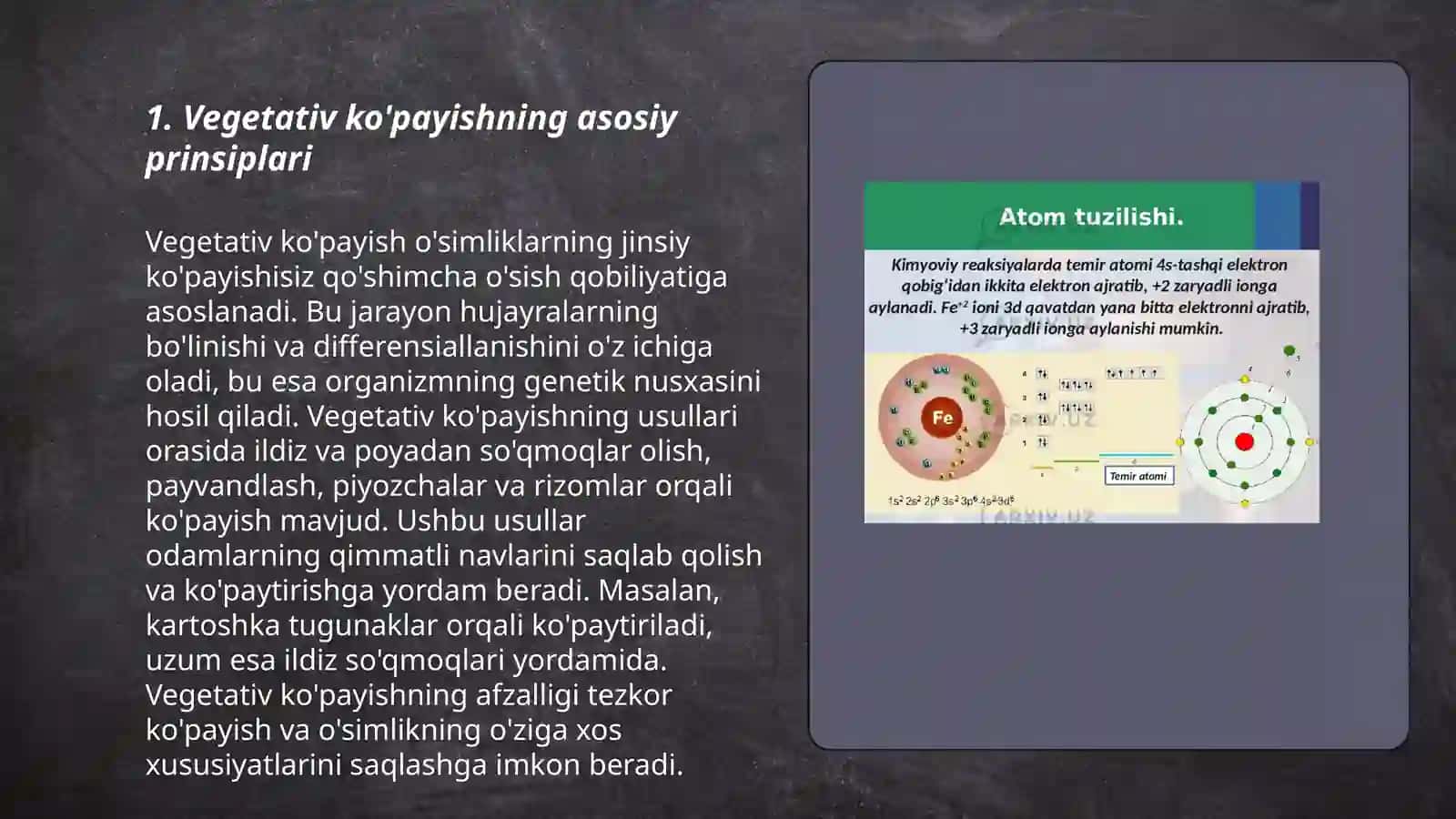 O'simliklarning vegetativ va generativ ko'payishga doir masala va mashqlar 3