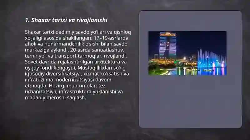 Shaxar tarixi va rivojlanishi 3