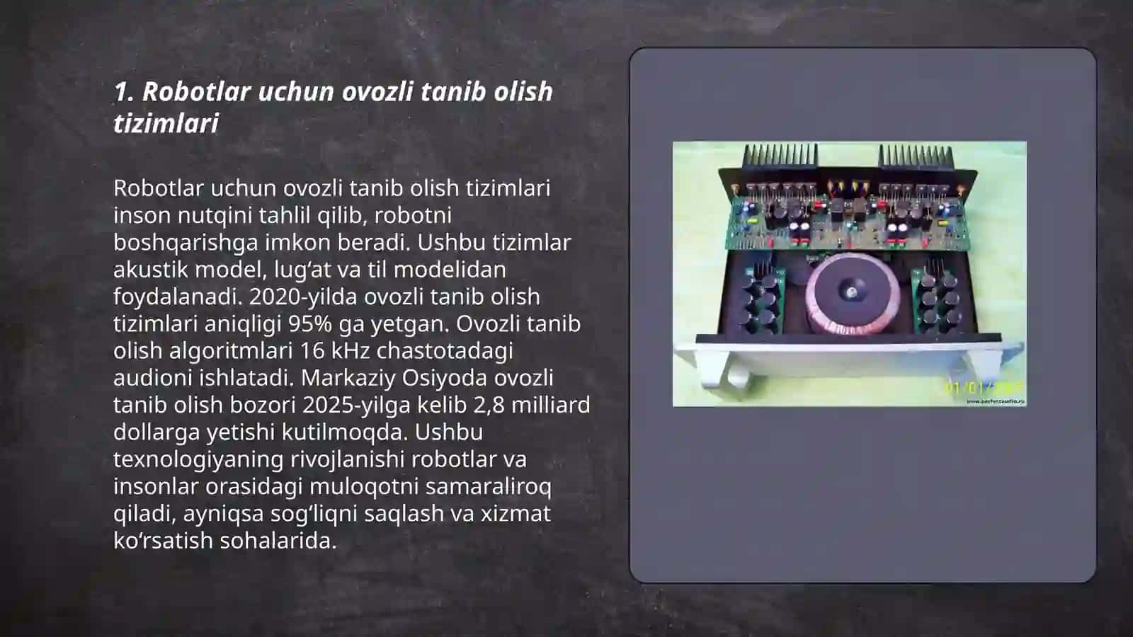 Robotlar uchun audio tizimlar yaratish va sozlash 3