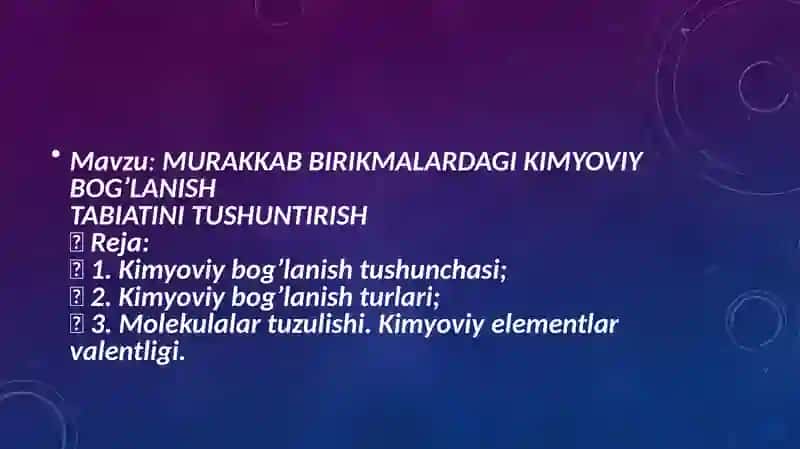 MURAKKAB BIRIKMALARDAGI KIMYOVIY BOG’LANISH TABIATINI TUSHUNTIRISH 3