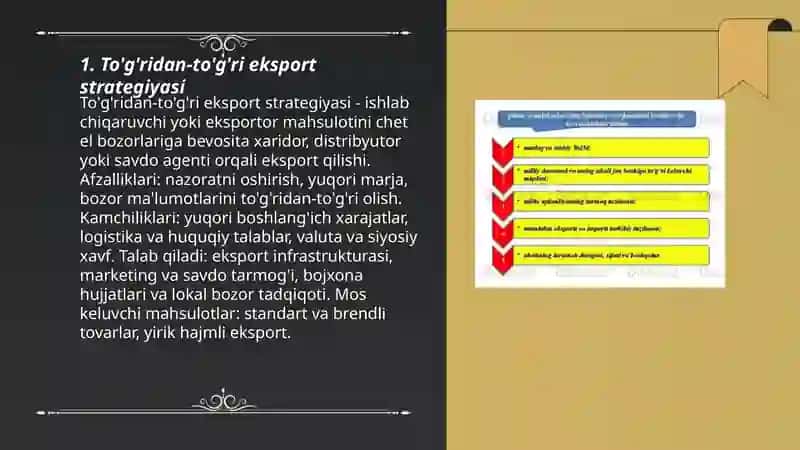 To'g'ridan-to'g'ri eksport strategiyasi 3