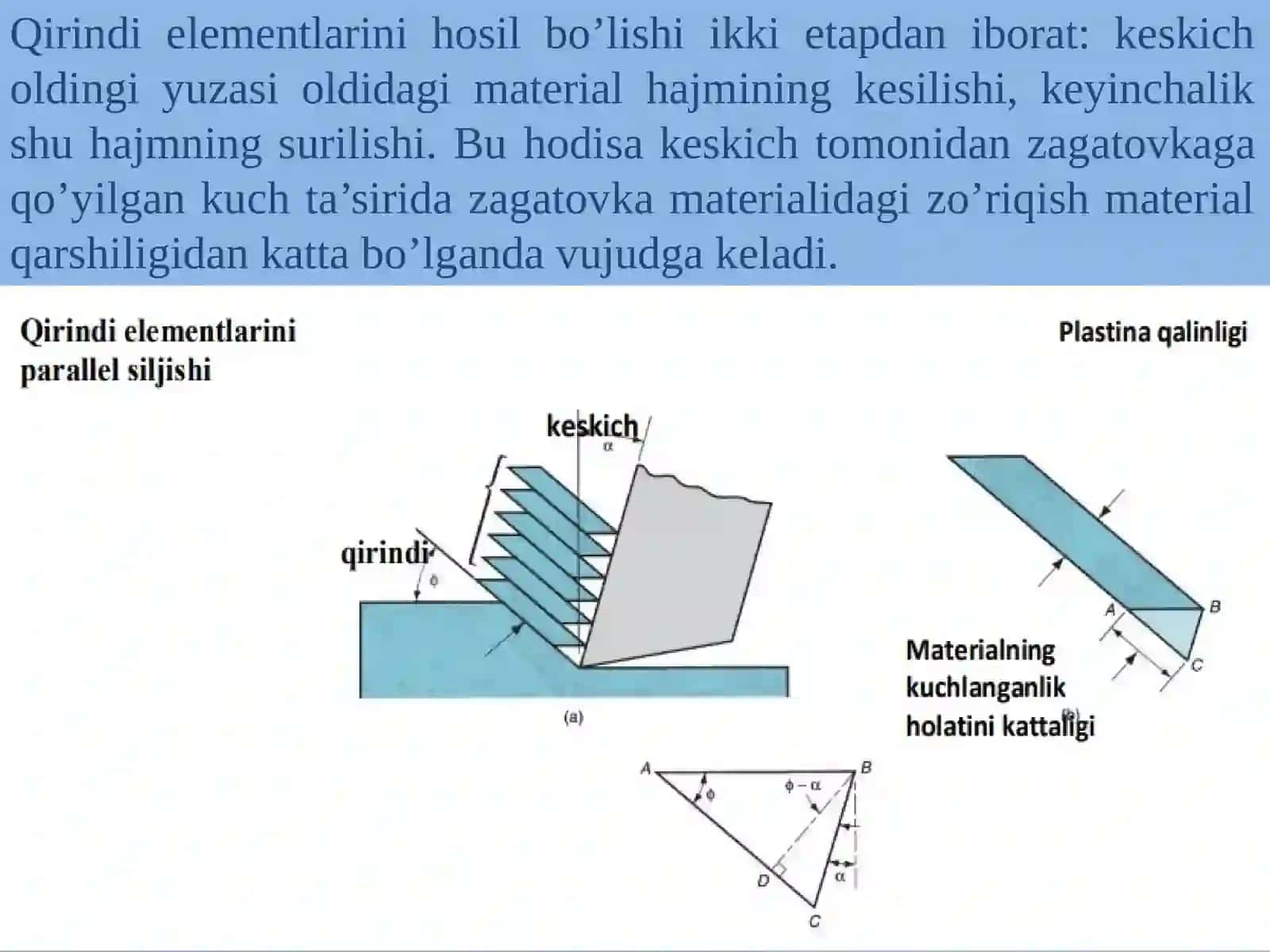 Kesib ishlashning fizikaviy asoslari 3