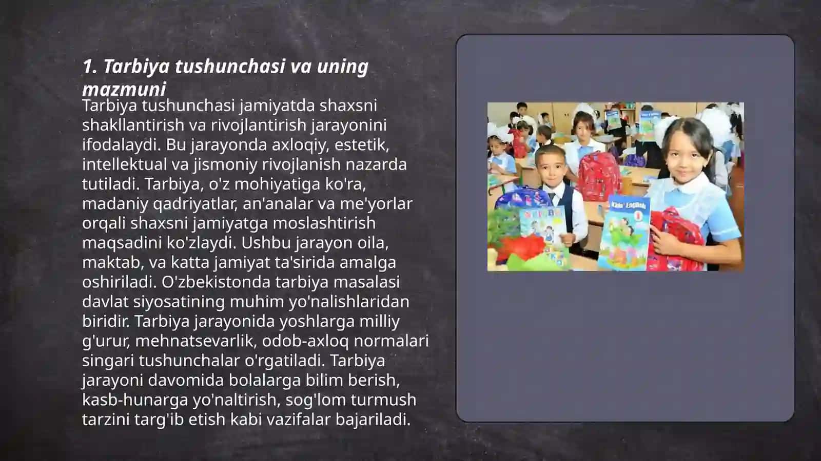 Tarbiya tushunchasi va uning mazmuni 3