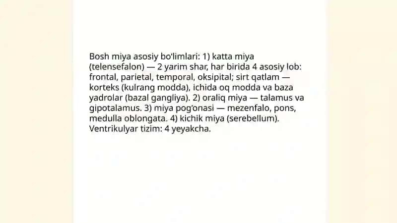 Bosh miya orqa miya periferik vegetativ nerv sestemasi 3
