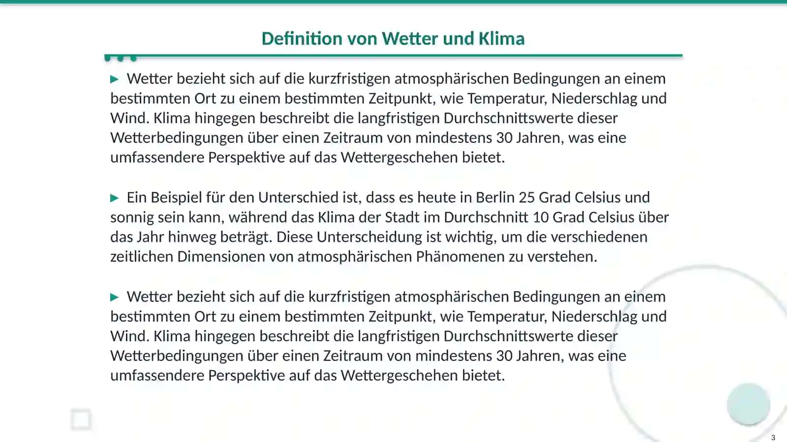 Wetter und klima 3