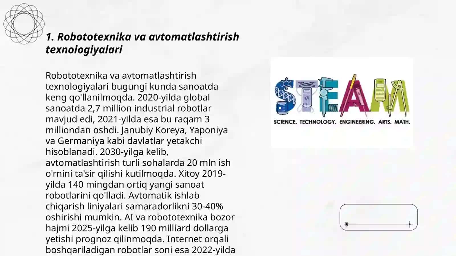 Robototexnika va avtomatlashtirish texnologiyalari 3