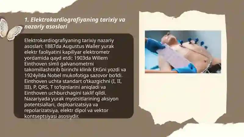 Elektrokardiografiya. Yurak faoliyatining fizik tahlili, signal qayd etish asoslari 3
