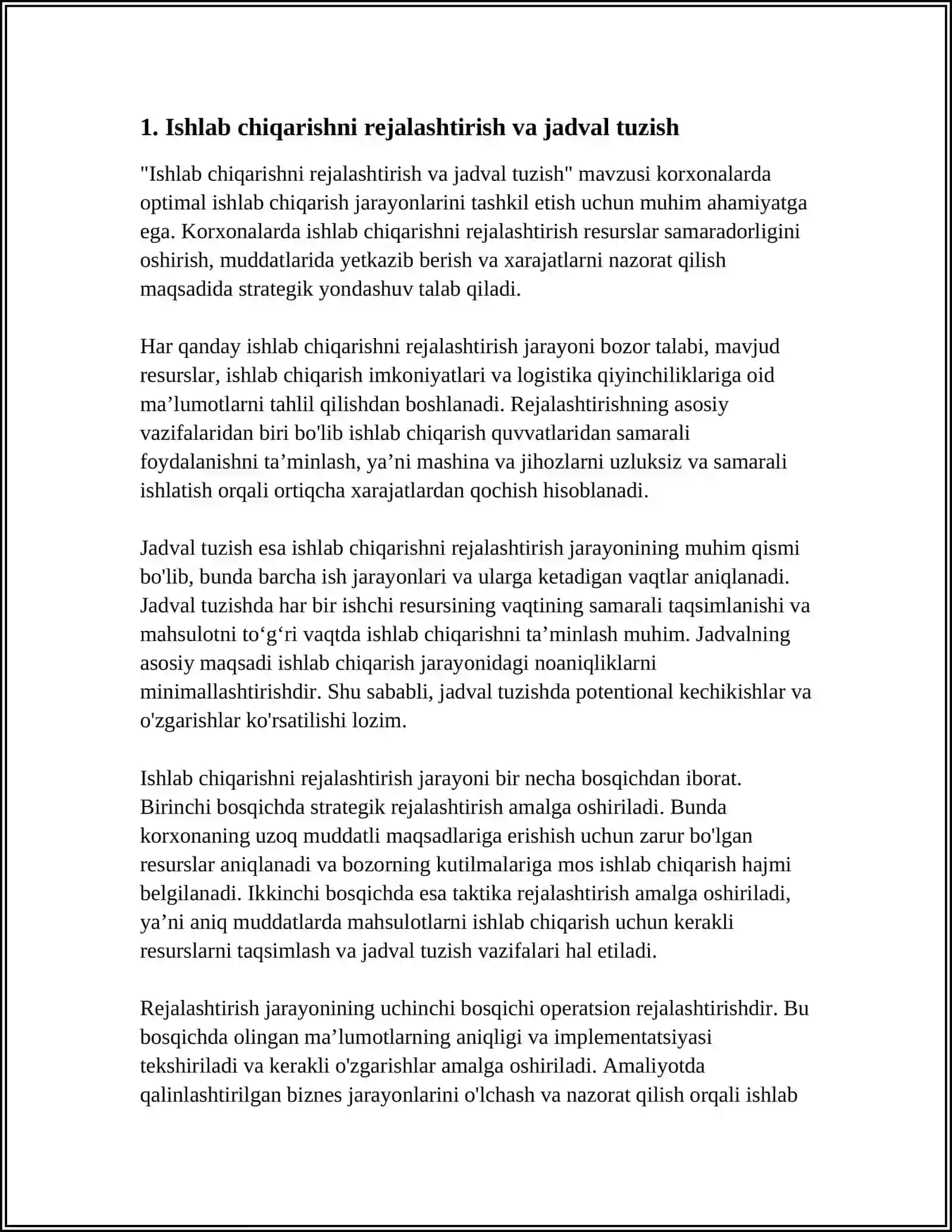 KORXONADA ISHLAB CHIQARISHNI VA XODIMLARNI BOSHQARISH 3
