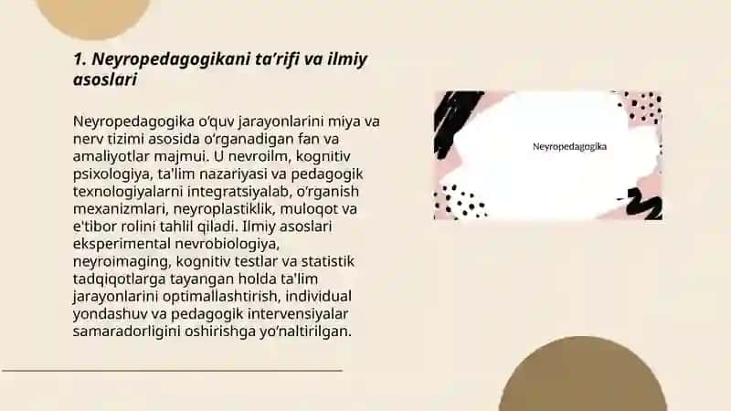 Neyropedagogika pedagogikaning ilmiy va amaliy sohasi sifatida 3