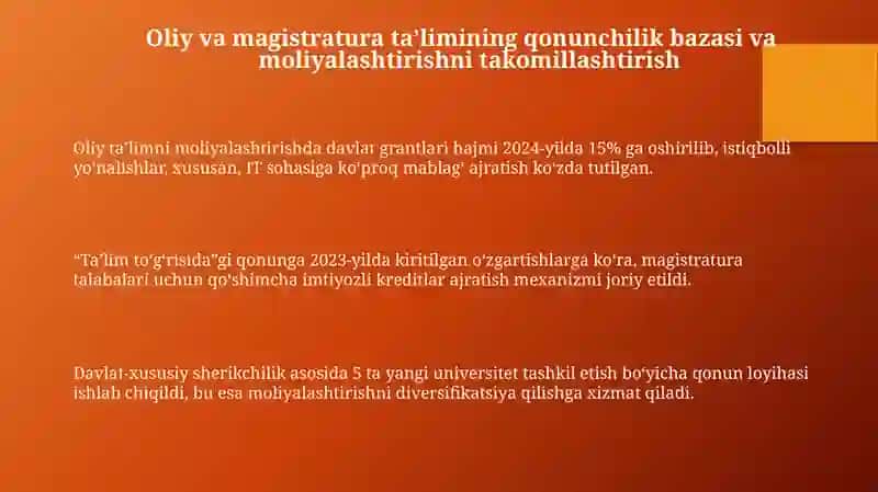 Oliy ta'lim va undan keyingi ta'lim 3