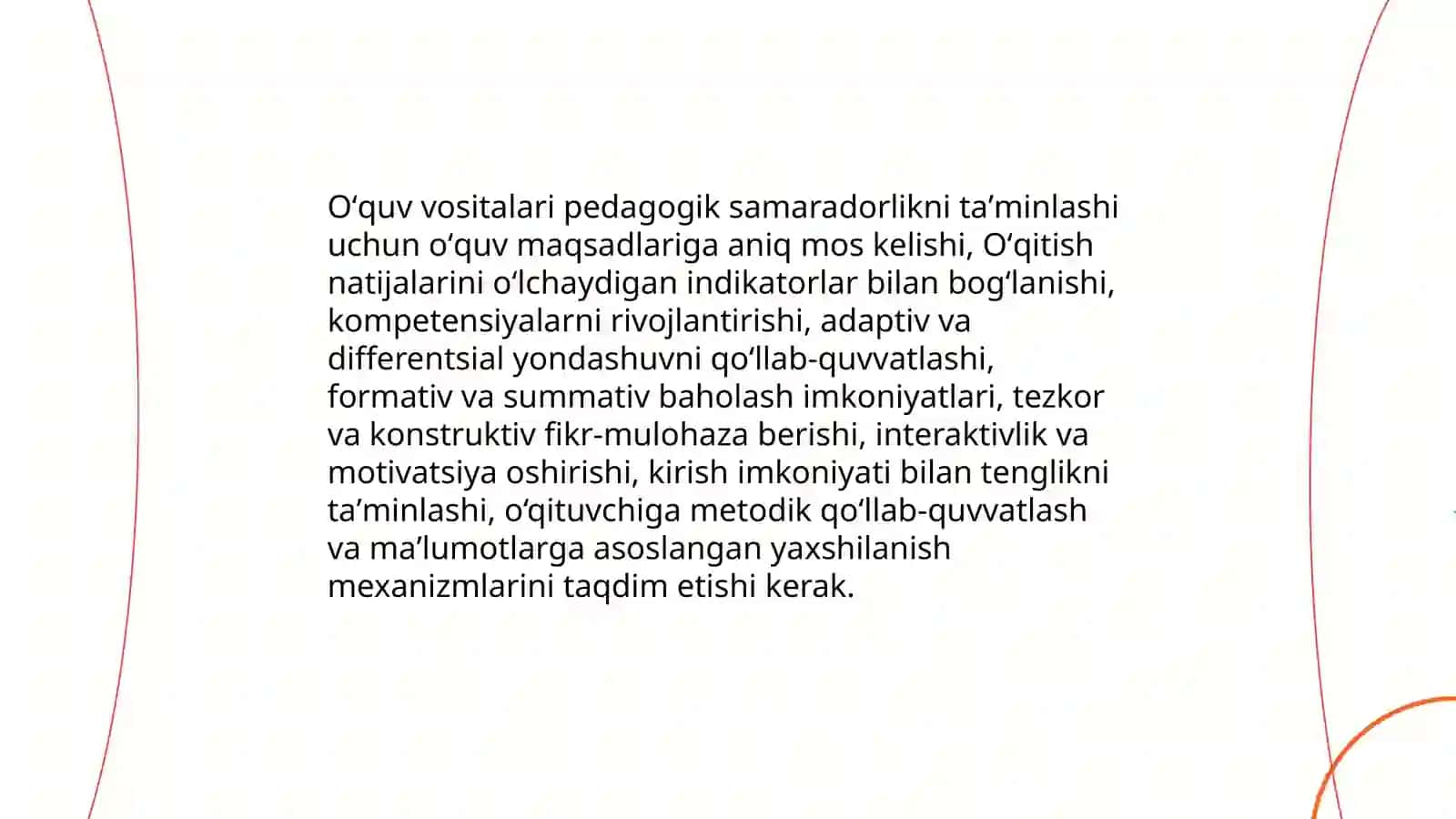 Oʻqitishning zamonaviy vositalariga qoʻyiladigan talablar 3