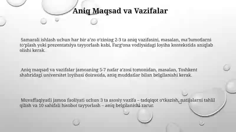 Oʻquvchilar jamoasi rivojining asosiy shart sharoitlari 3