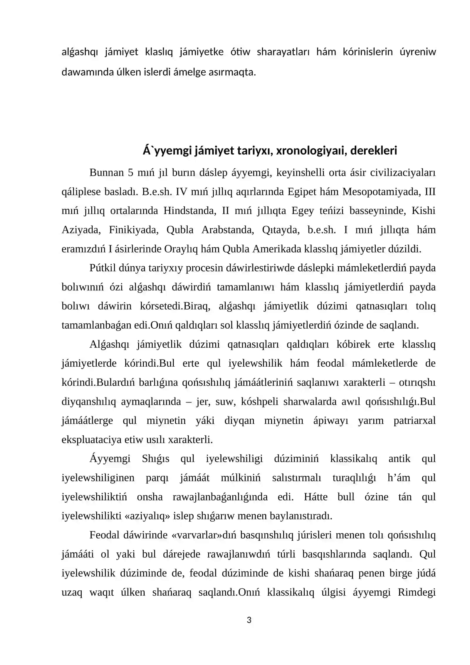 Daslepki mamleketlerdin juzege keliw shart-sharayatlari 3