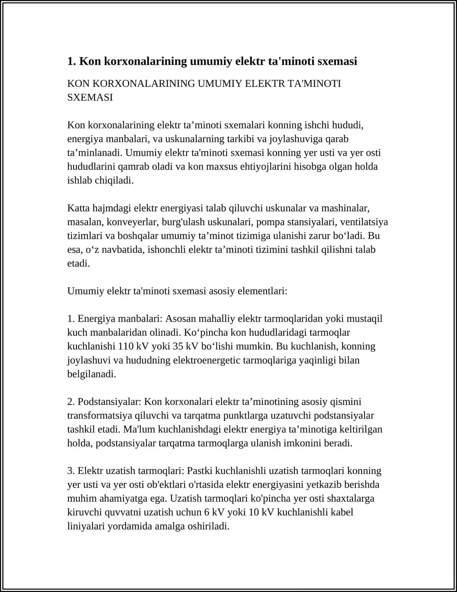 KON KORXONALARI ELEKTR TA'MINOTI SXEMALARI 3