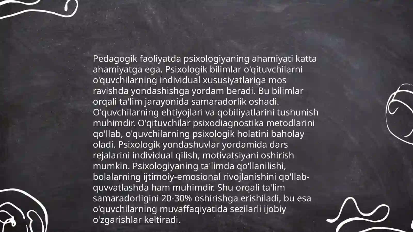 Pedagogik faoliyatda psixologiyaning o'rni 3