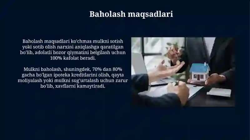 Koʻchmas mulkning bozor qiymatini aniqlash usullari 3