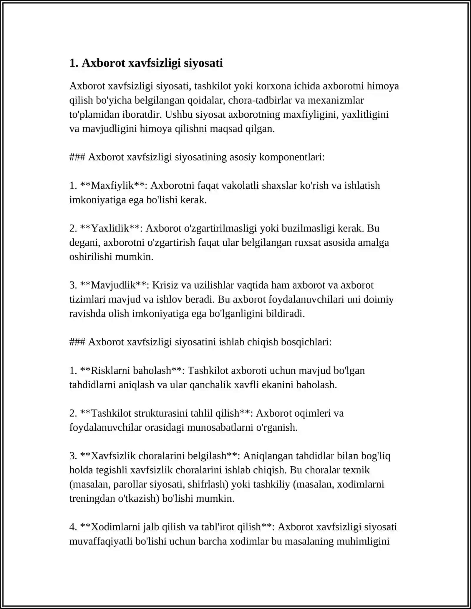 AXBOROT XAFSIZLIGINI TA'MINLASH USULLARI 3