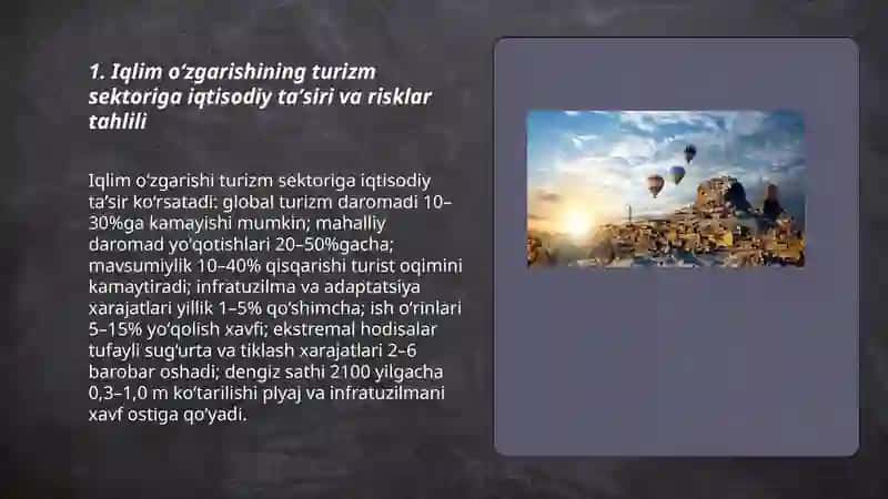 Iqlim oʻzgarishi va turizm strategik moslashuv mexanizmlari 3