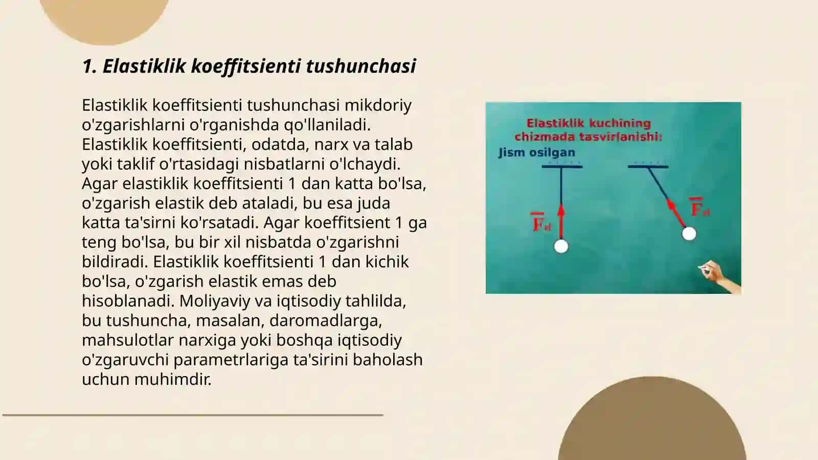 Elastiklik koffitsienti yordamida bozor talabini baholash 3