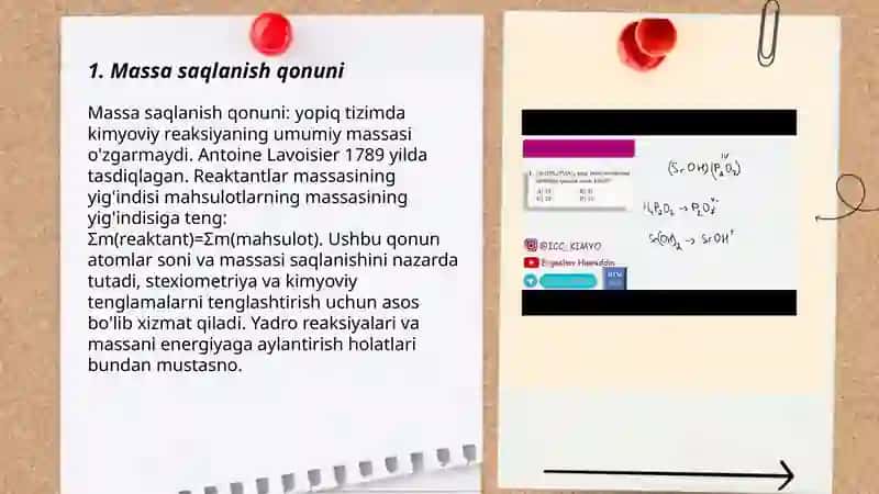 Kimyoning asosiy stexiometrik qonunlari 3