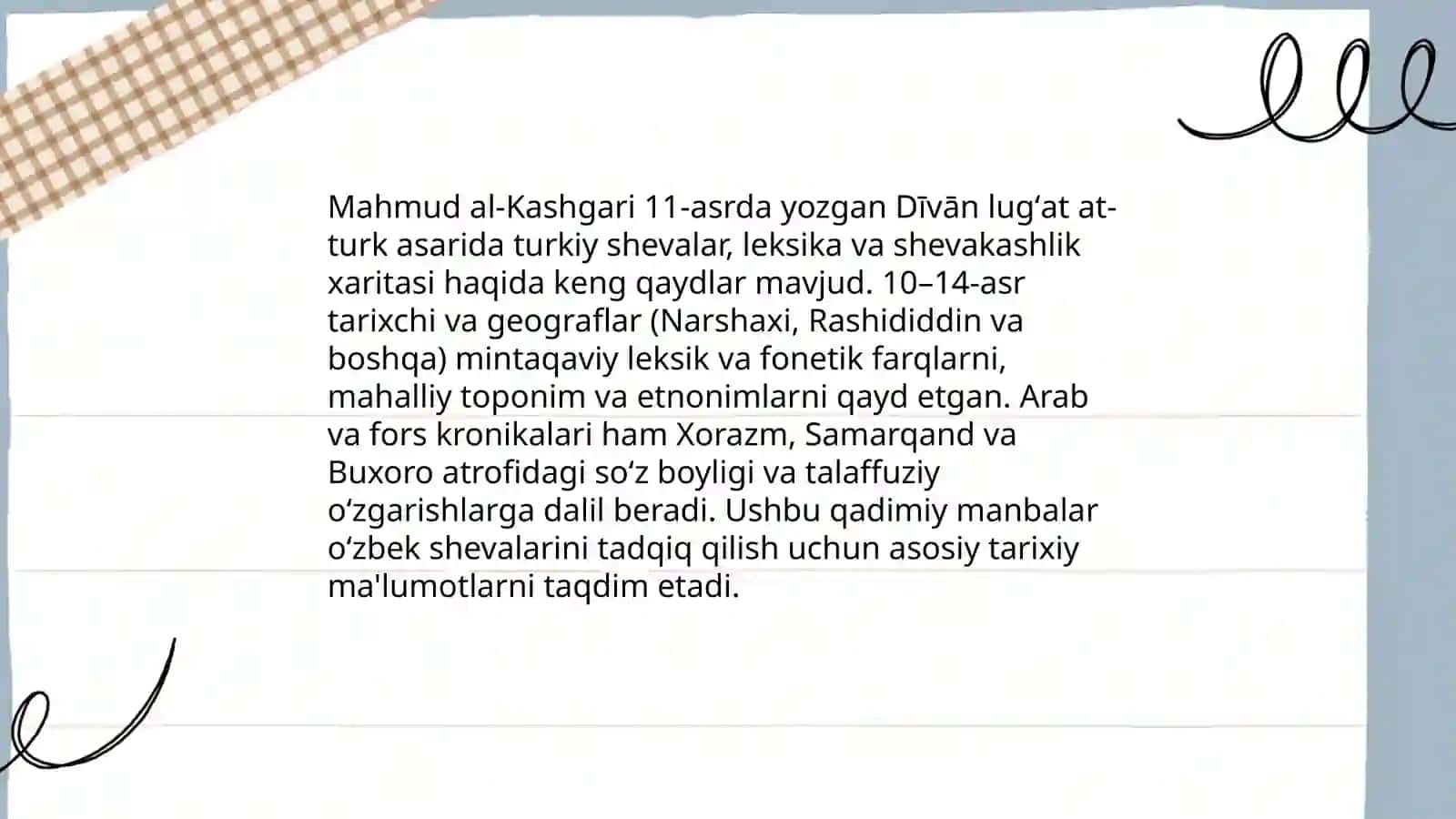 Oʻzbek shevalarining oʻrganilish tarixi 3
