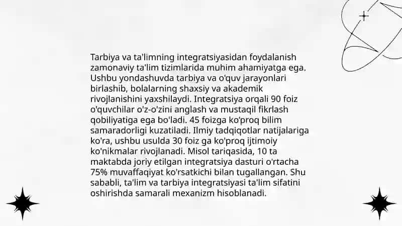 Tarbiyaviy tadbirlarda integratsiya 3