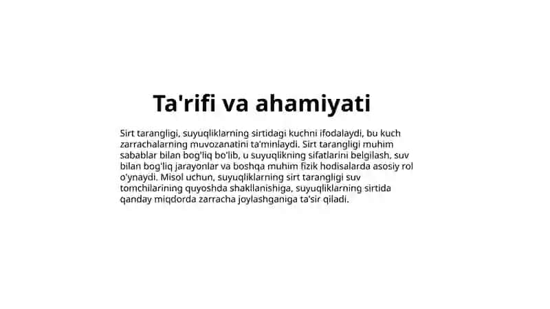 Sirt Tarangligi 3