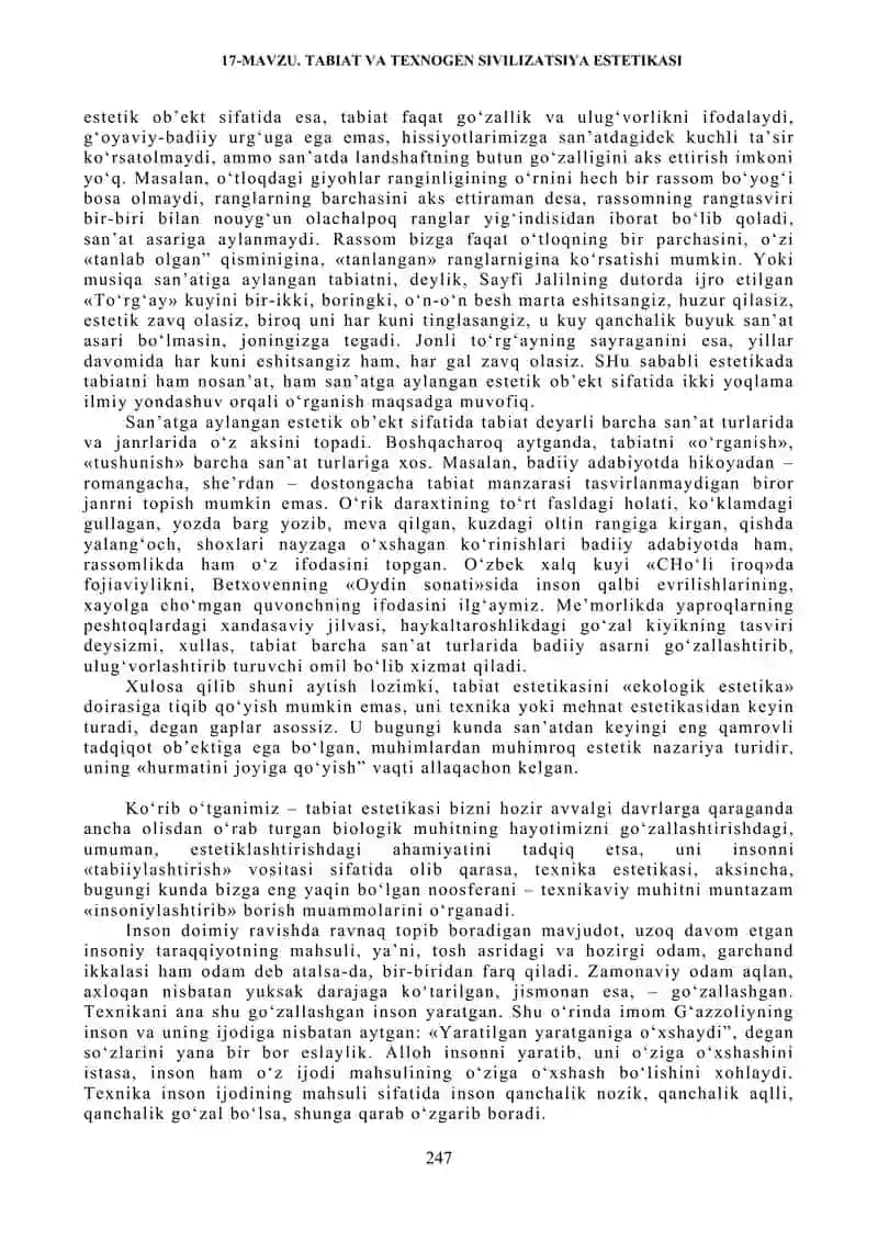 TABIAT VA TEXNOGEN SIVILIZATSIYA ESTETIKASI 3