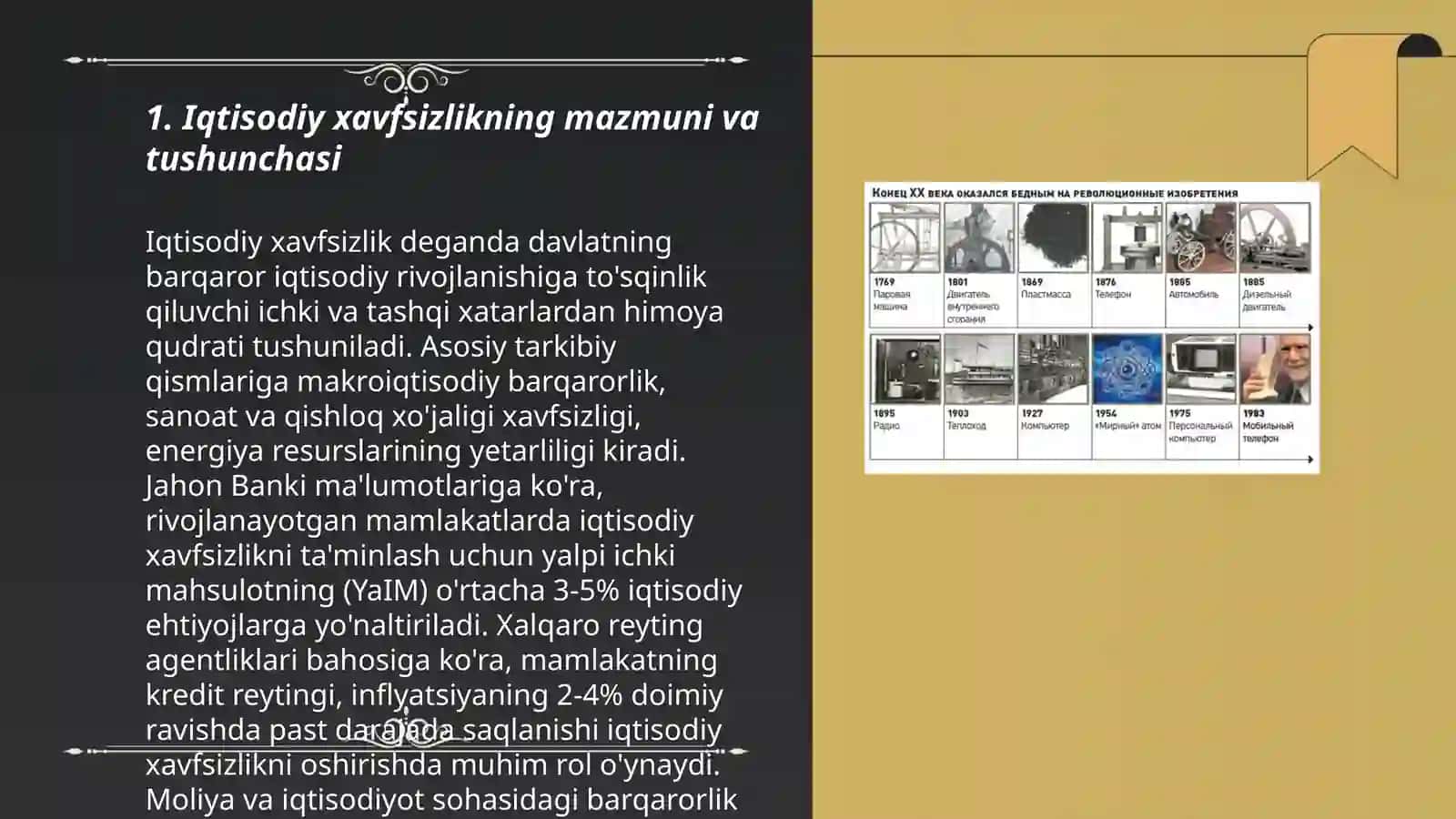 Iqtisodiy xavfsizlik ko'rsatkichlari va ularning ahamiyati 3