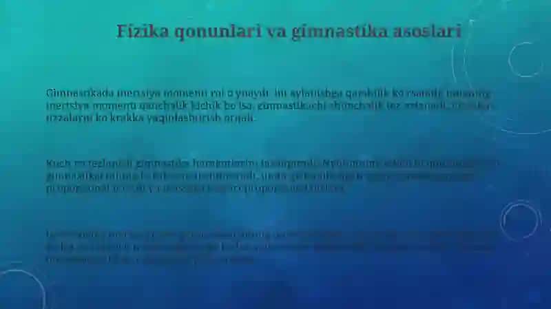 Gimnastika mashqlarida fizika qonunlari va harakat texnikasi asoslari 3